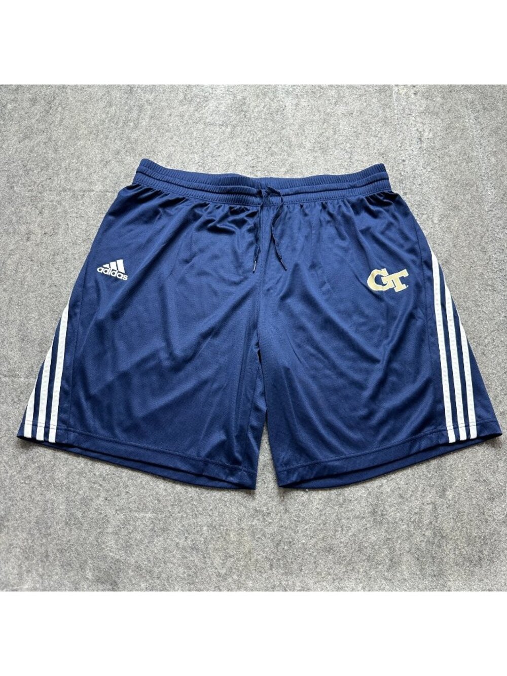 Georgia Tech Yellow Jackets Adidas Shorts Men 2XLT Blue Performance Practice 9"